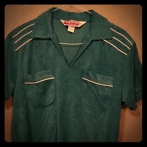 Mid 80s No button collared shirt